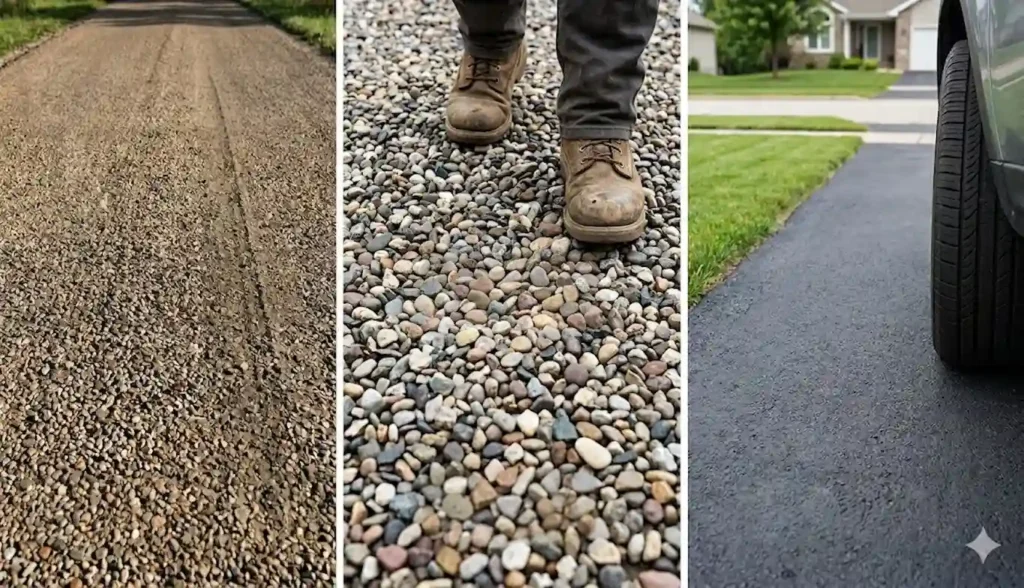 Tar and Chip vs. Gravel vs. Asphalt