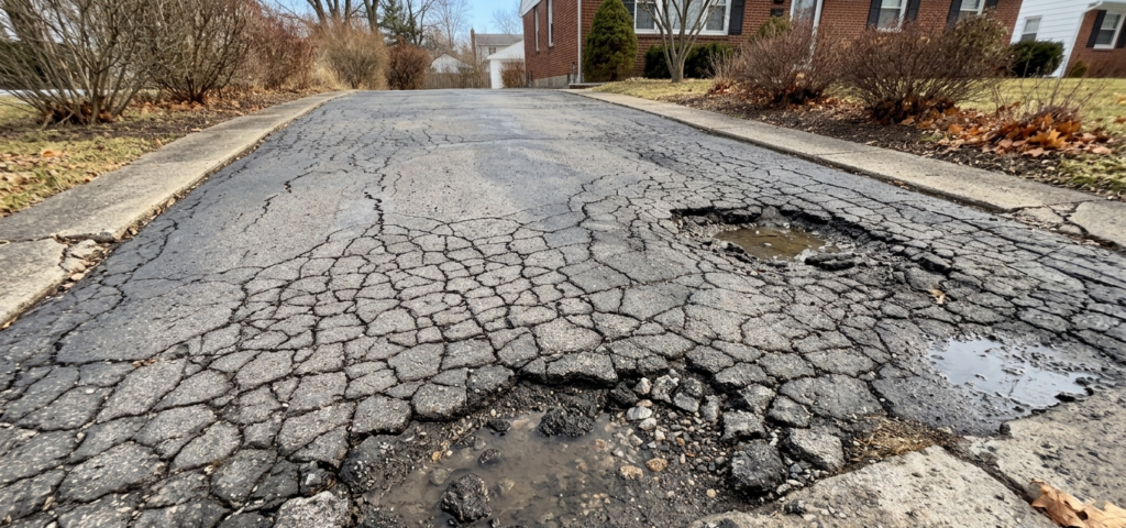 ignored driveway crack